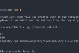npm install卡住出现npm WARN old lockfile解决办法